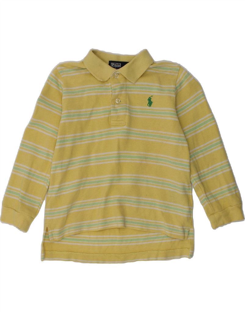 POLO RALPH LAUREN Baby Girls Long Sleeve Polo Shirt 18-24 Months Yellow | Vintage Polo Ralph Lauren | Thrift | Second-Hand Polo Ralph Lauren | Used Clothing | Messina Hembry 