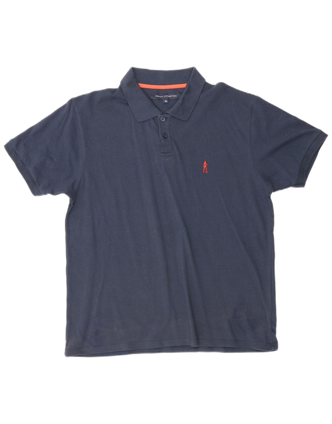 FRENCH CONNECTION Mens Polo Shirt XL Navy Blue Cotton