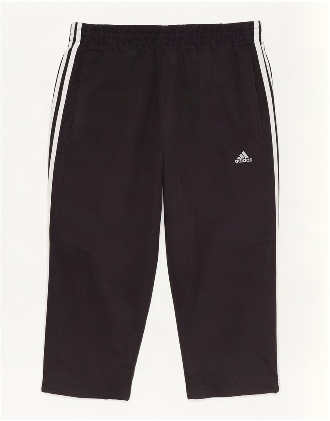 Adidas Womens Capri Tracksuit Trousers UK 10 Small Black Polyester