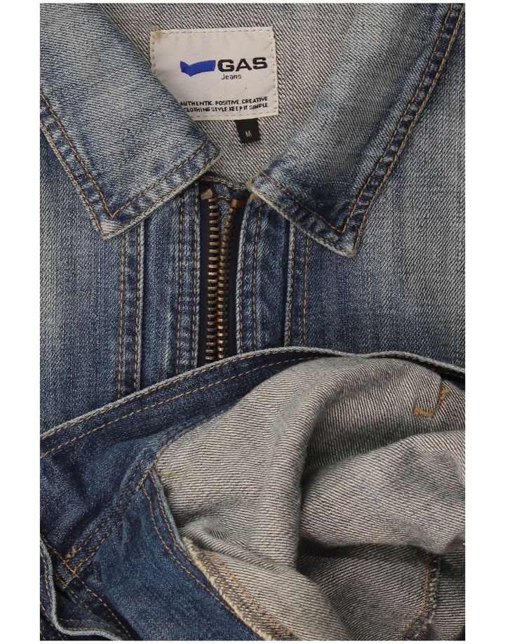 Gas Mens Denim Jacket UK 38 Medium Blue