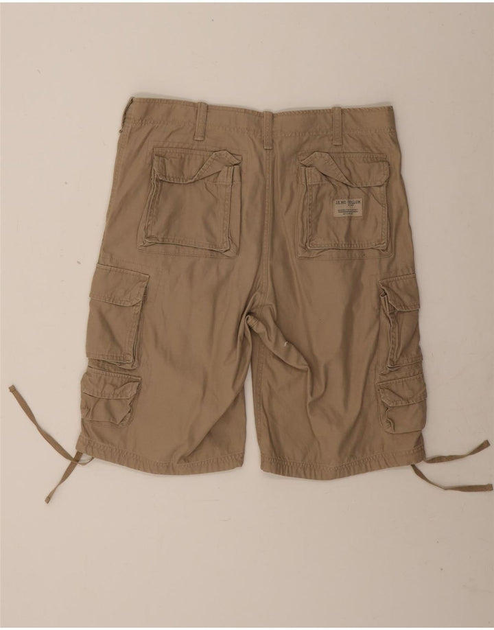 JMC Mens Cargo Shorts IT 50 Large W34 Brown Cotton