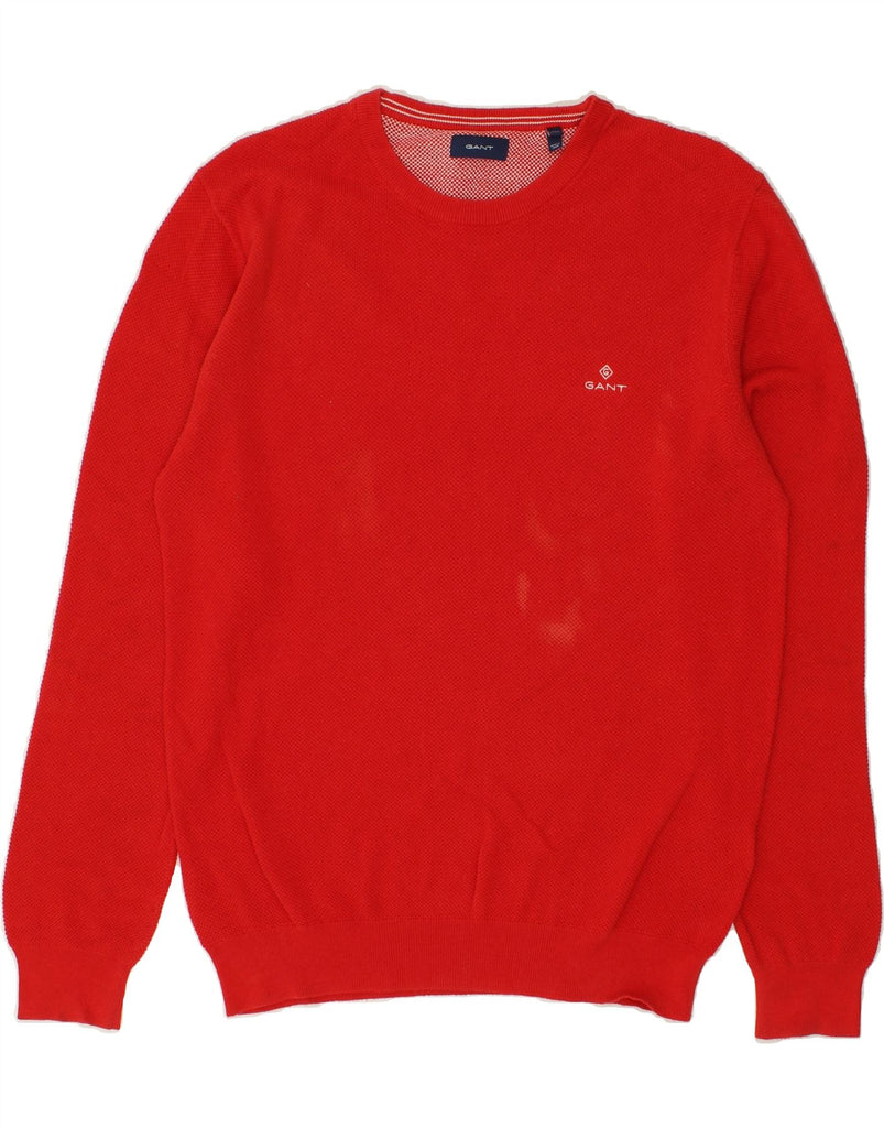 GANT Mens Crew Neck Jumper Sweater 2XL Red Cotton | Vintage Gant | Thrift | Second-Hand Gant | Used Clothing | Messina Hembry 