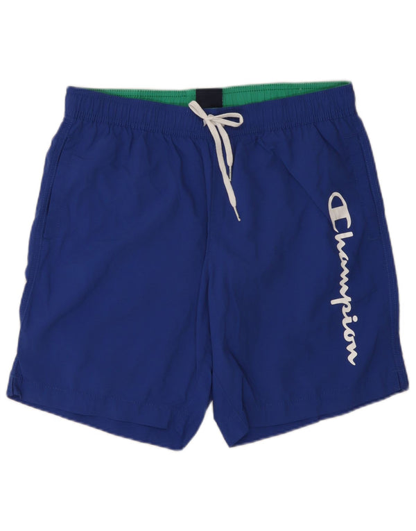 Champion Mens Graphic Swimming Shorts Small  Blue Polyamide