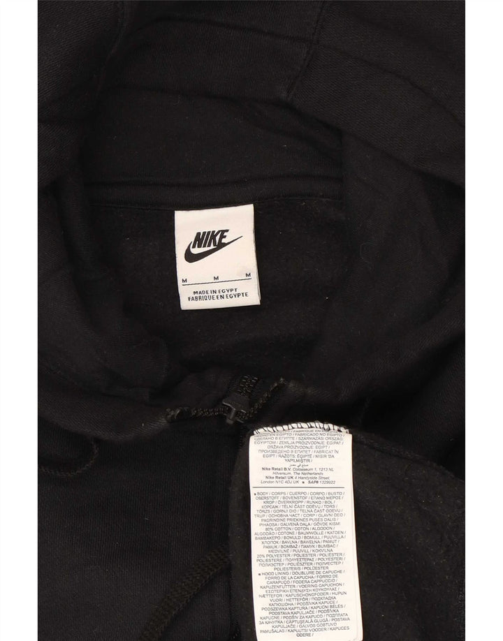 Nike Mens Zip Hoodie Sweater Medium Black Cotton