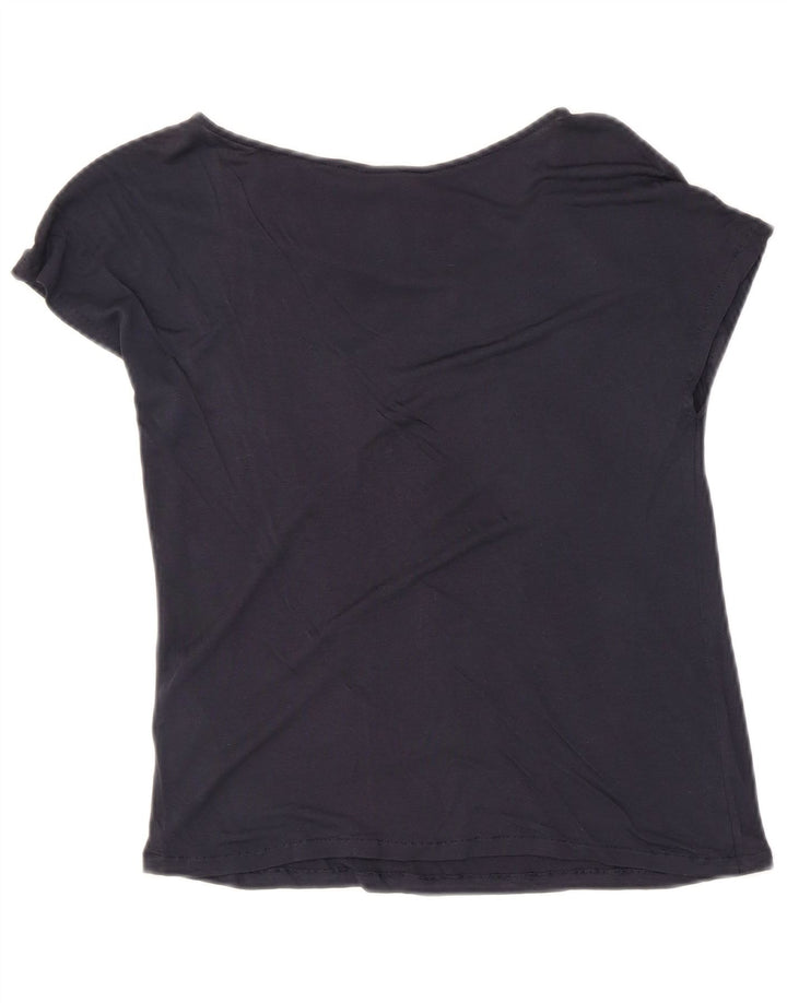 Max & Co. Womens Blouse Top UK 8 Small Navy Blue Viscose