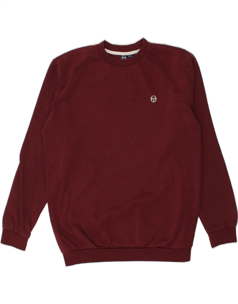 SERGIO TACCHINI Mens Sweatshirt Jumper Medium Burgundy Cotton | Vintage Sergio Tacchini | Thrift | Second-Hand Sergio Tacchini | Used Clothing | Messina Hembry 