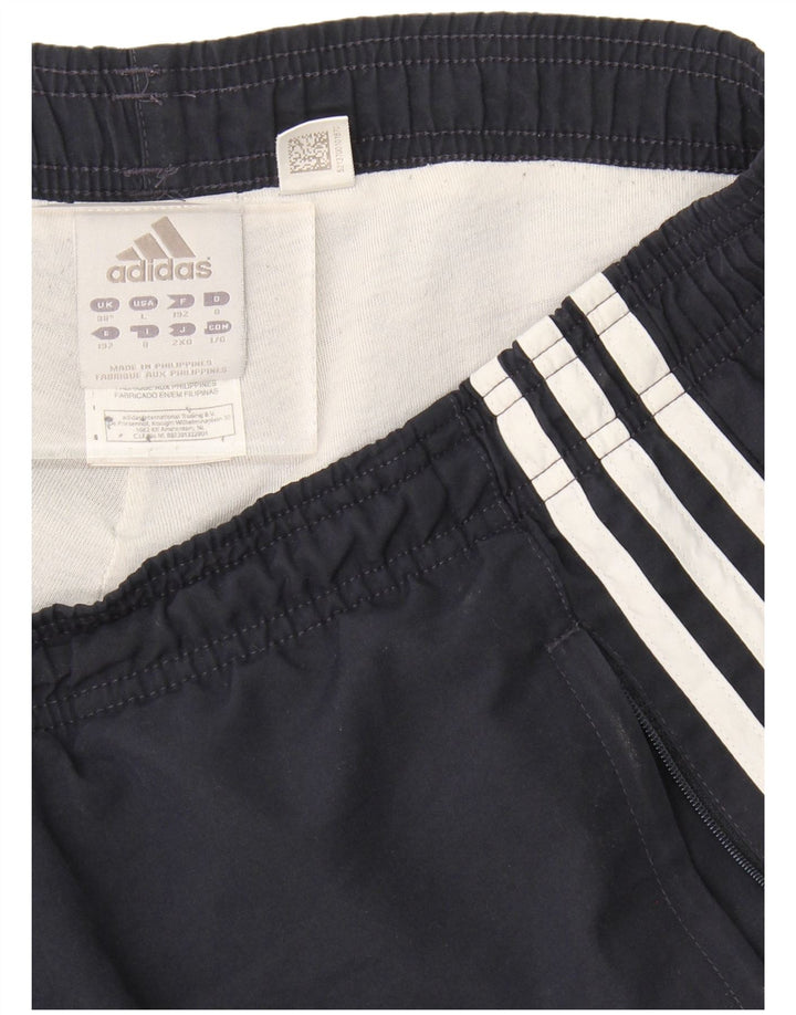 Adidas Mens Tracksuit Trousers Joggers Large  Navy Blue Polyester