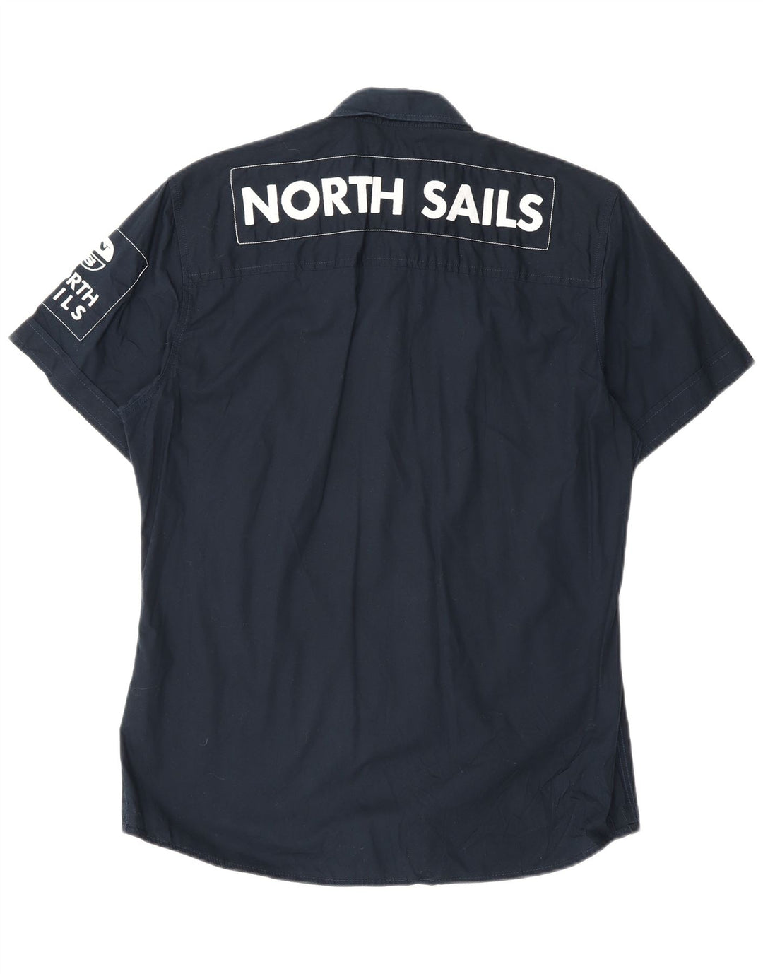North Sails Mens Graphic Short Sleeve Shirt Medium Navy Blue Cotton