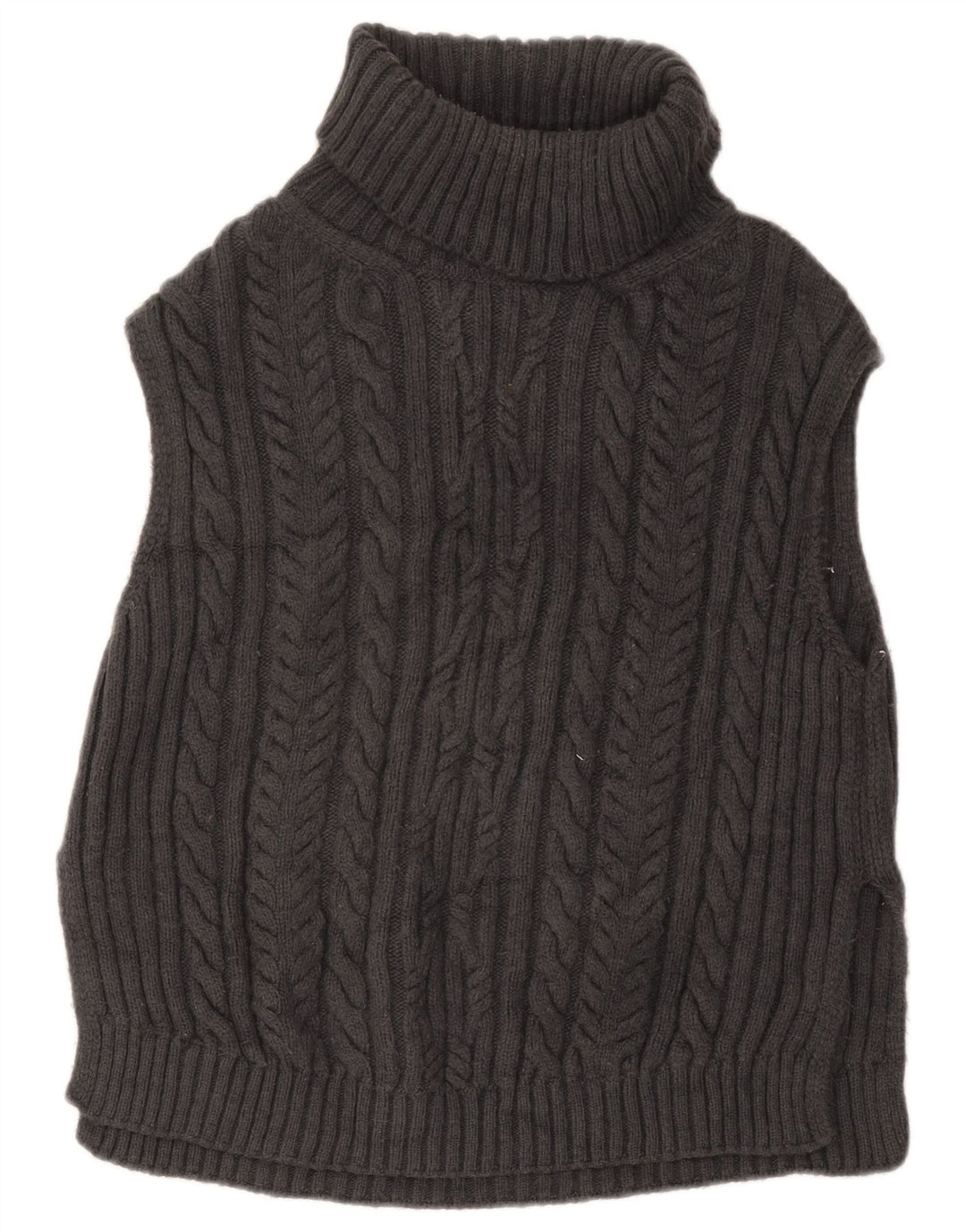 Marks & Spencer Womens Oversized Vest Tank Top UK 10 Small Grey Acrylic