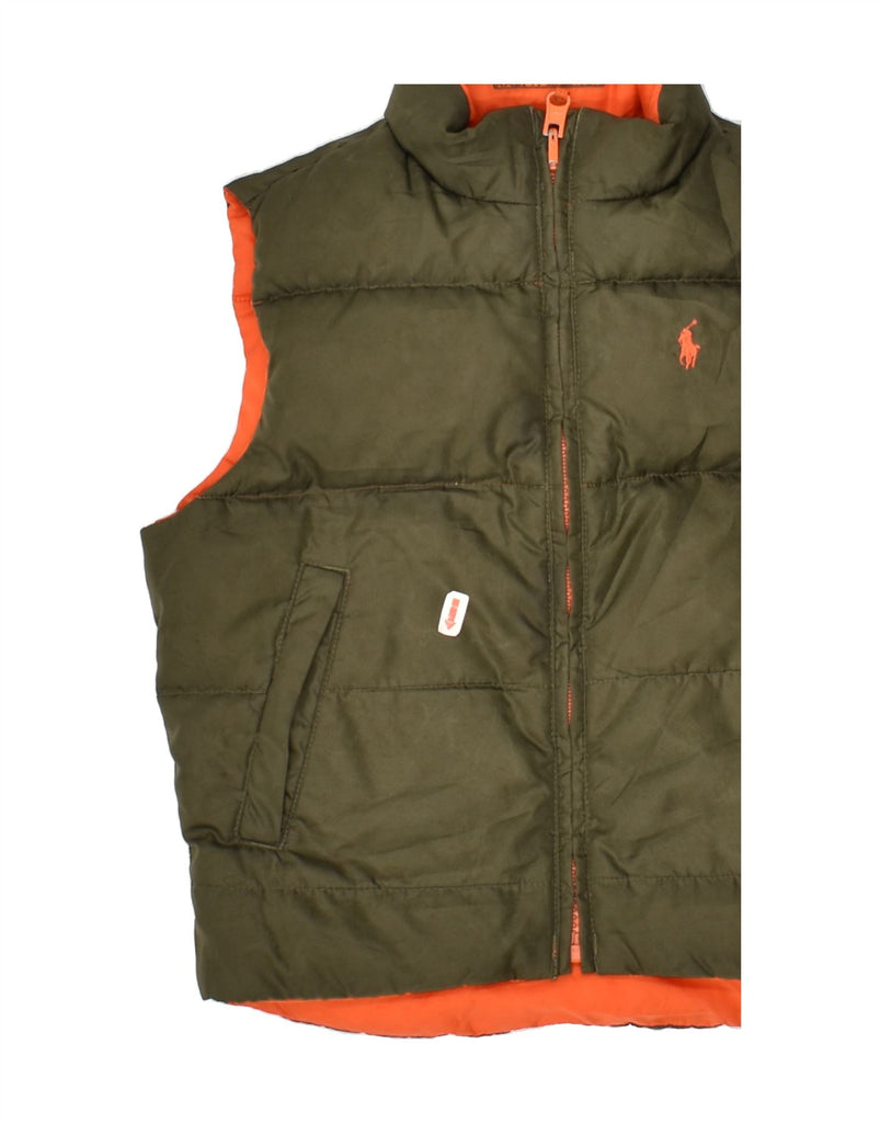 POLO RALPH LAUREN Boys Padded Reversible Gilet 9-10 Years Green | Vintage Polo Ralph Lauren | Thrift | Second-Hand Polo Ralph Lauren | Used Clothing | Messina Hembry 