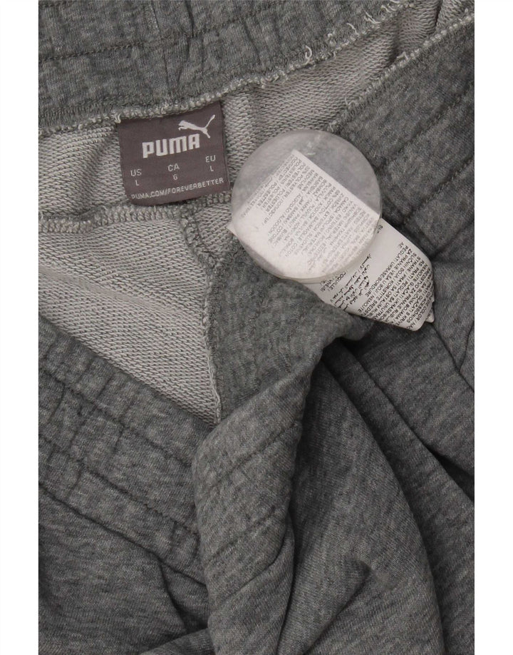 Puma Mens Sport Shorts Large  Grey Flecked Cotton