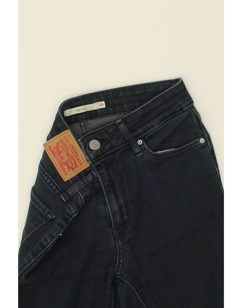 LEVI'S Womens 712 Slim Jeans W26 L33 Navy Blue | Vintage Levi's | Thrift | Second-Hand Levi's | Used Clothing | Messina Hembry 