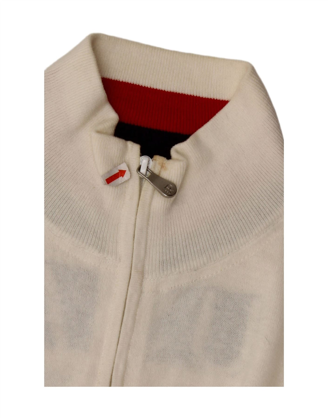 U.S. POLO ASSN. Mens USA Graphic Cardigan Sweater 2XL White Cotton