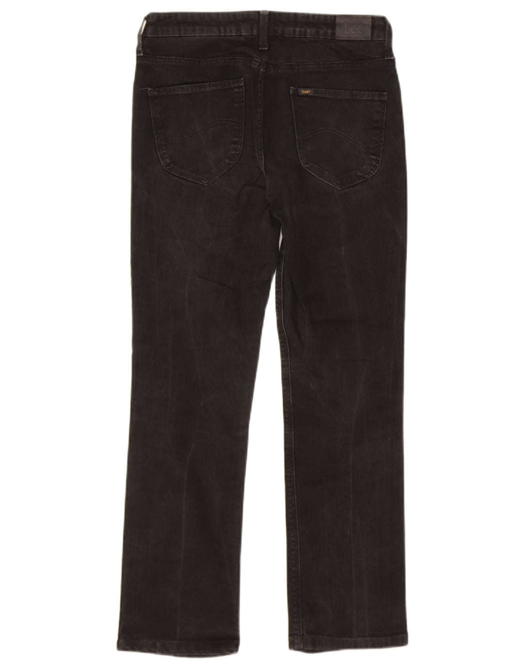 LEE Womens Straight Jeans W29 L28 Black Cotton