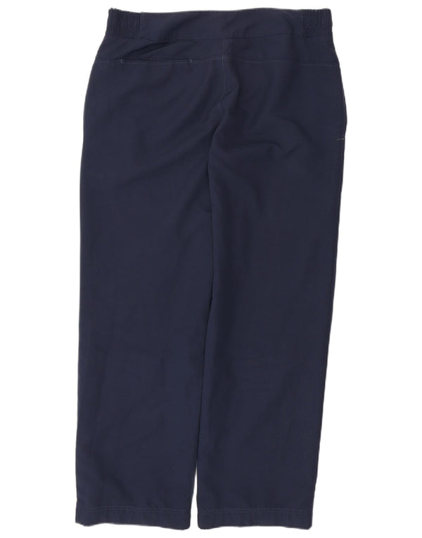 REEBOK Womens Straight Chino Trousers Large W34 L30 Navy Blue Polyester