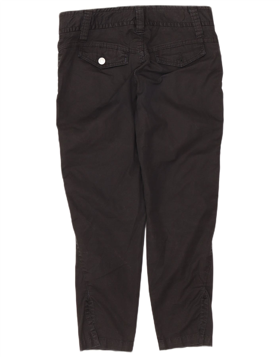 Benetton Womens Slim Cropped Trousers W36 L24 Black