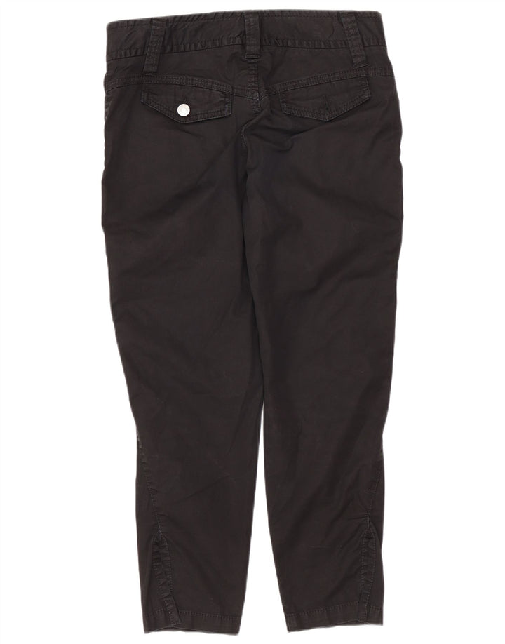 Benetton Womens Slim Cropped Trousers W36 L24 Black