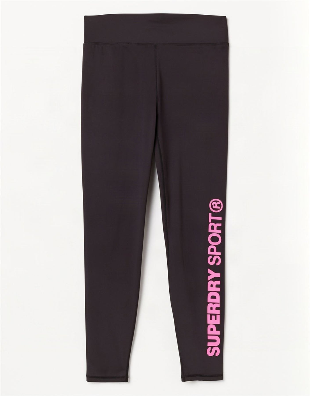 Superdry Womens Graphic Leggings UK 14 Large Black Polyester