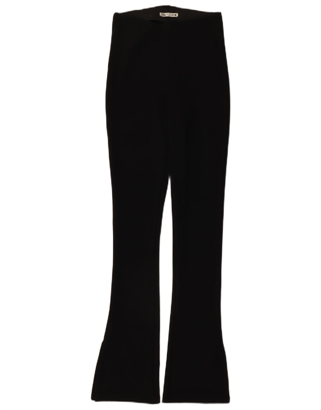 Zara Womens Flare Casual Trousers Small W26 L32 Black Polyester