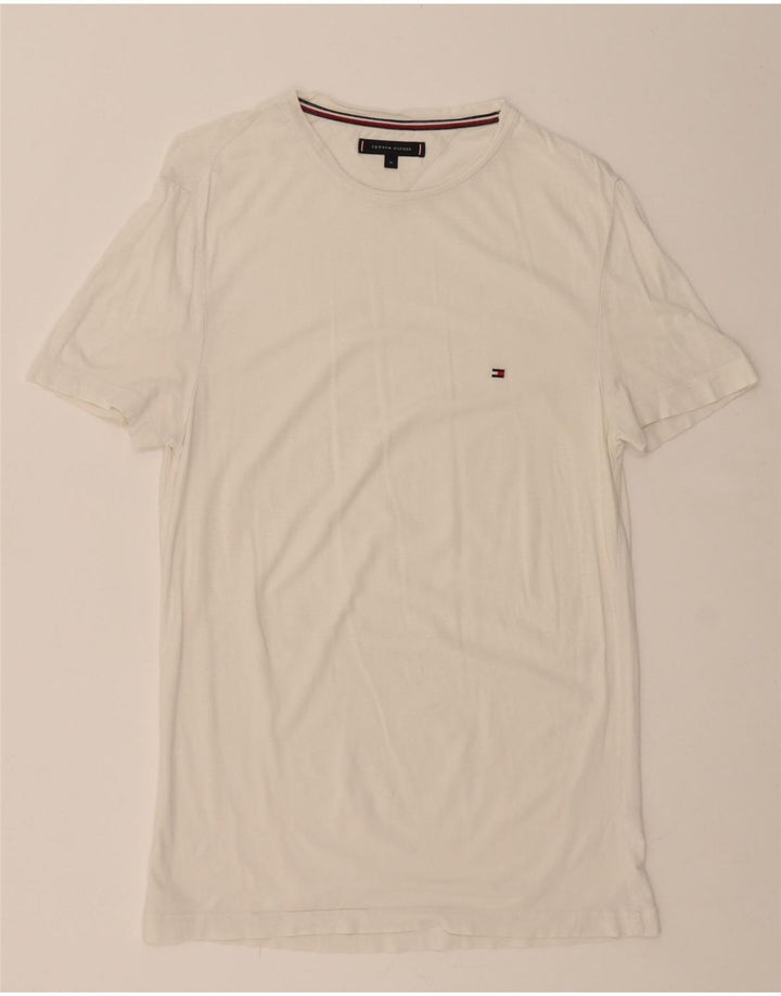 TOMMY HILFIGER Womens T-Shirt Dress UK 14 Medium White Vintage Tommy Hilfiger and Second-Hand Tommy Hilfiger from Messina Hembry 