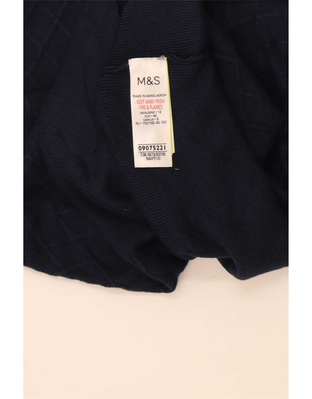 Marks & Spencer Womens Crew Neck Jumper Sweater UK 12 Medium Navy Blue