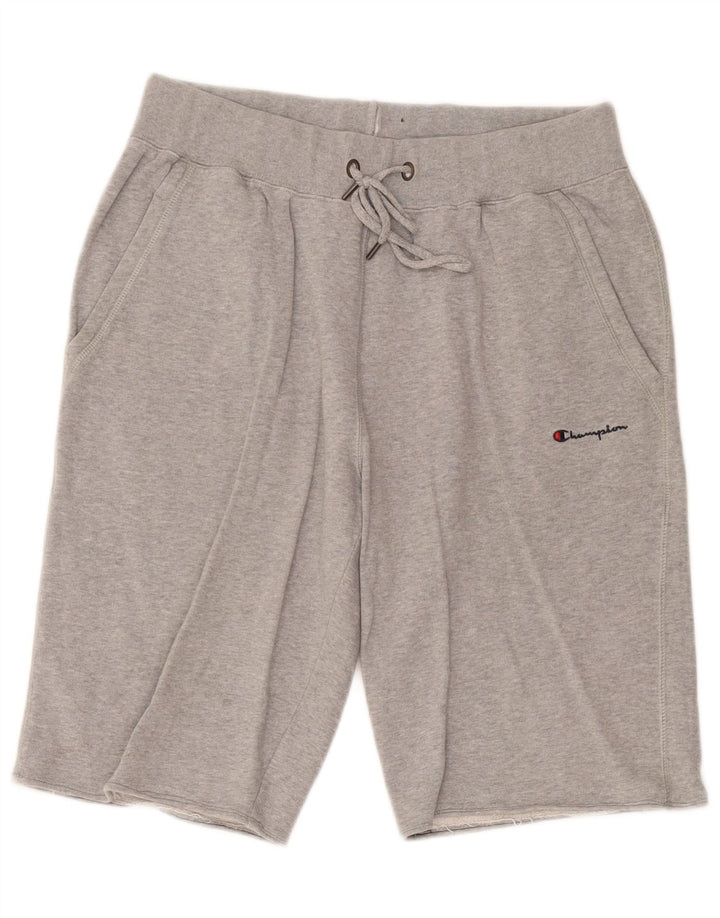 Champion Mens Sport Shorts Large Grey Flecked Cotton