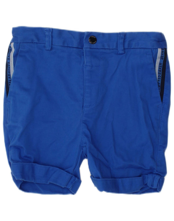 TED BAKER Boys Graphic Chino Shorts 2-3 Years W22  Blue Cotton