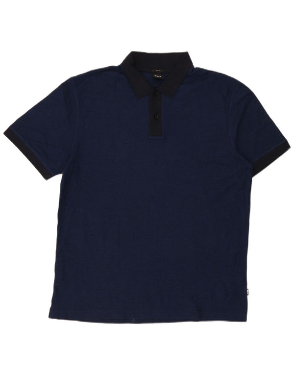 Hugo Boss Mens Slim Fit Polo Shirt 2XL Navy Blue Cotton