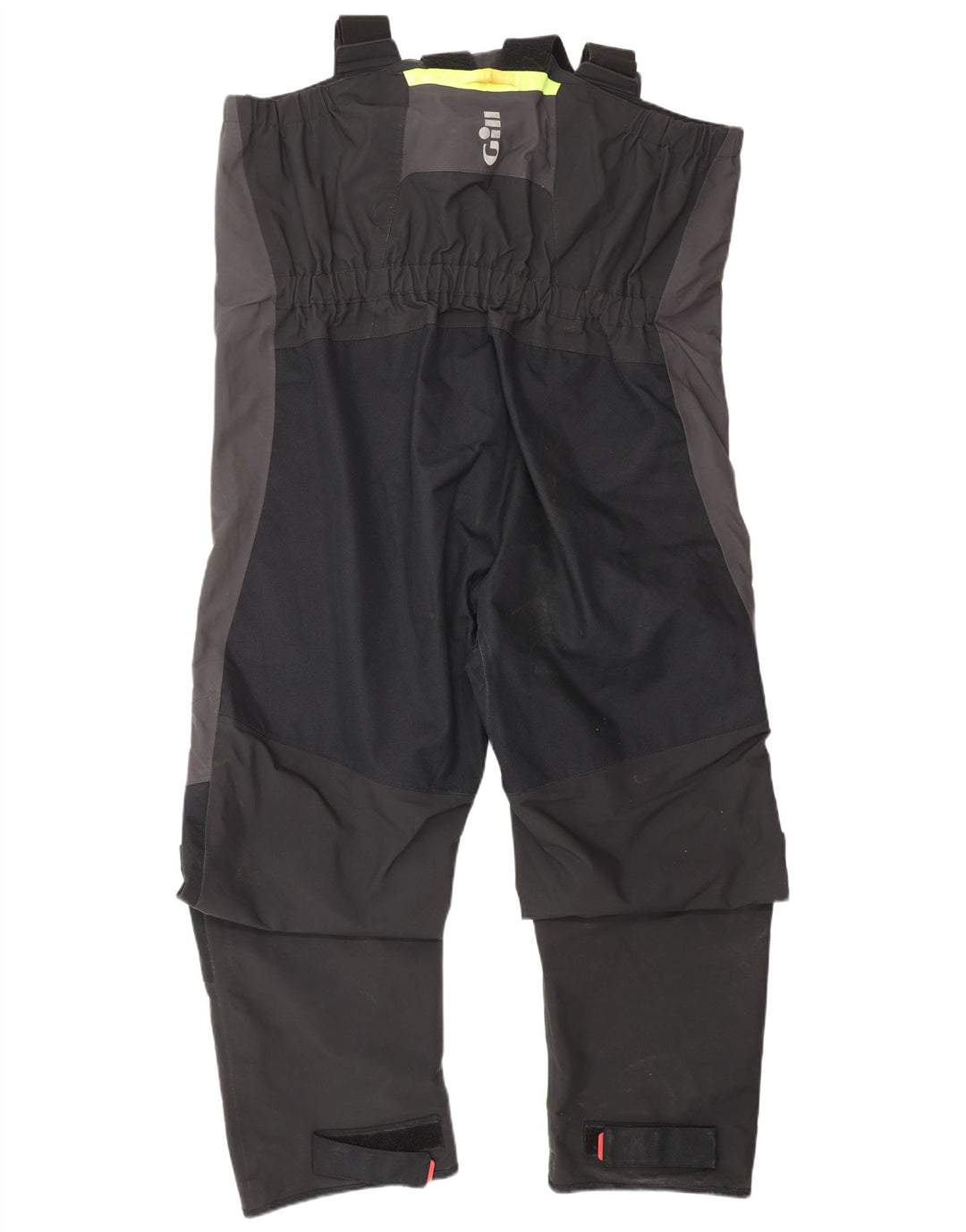 GILL Mens Cargo Dungarees Waterproof Trousers Large Black Nylon Nautical