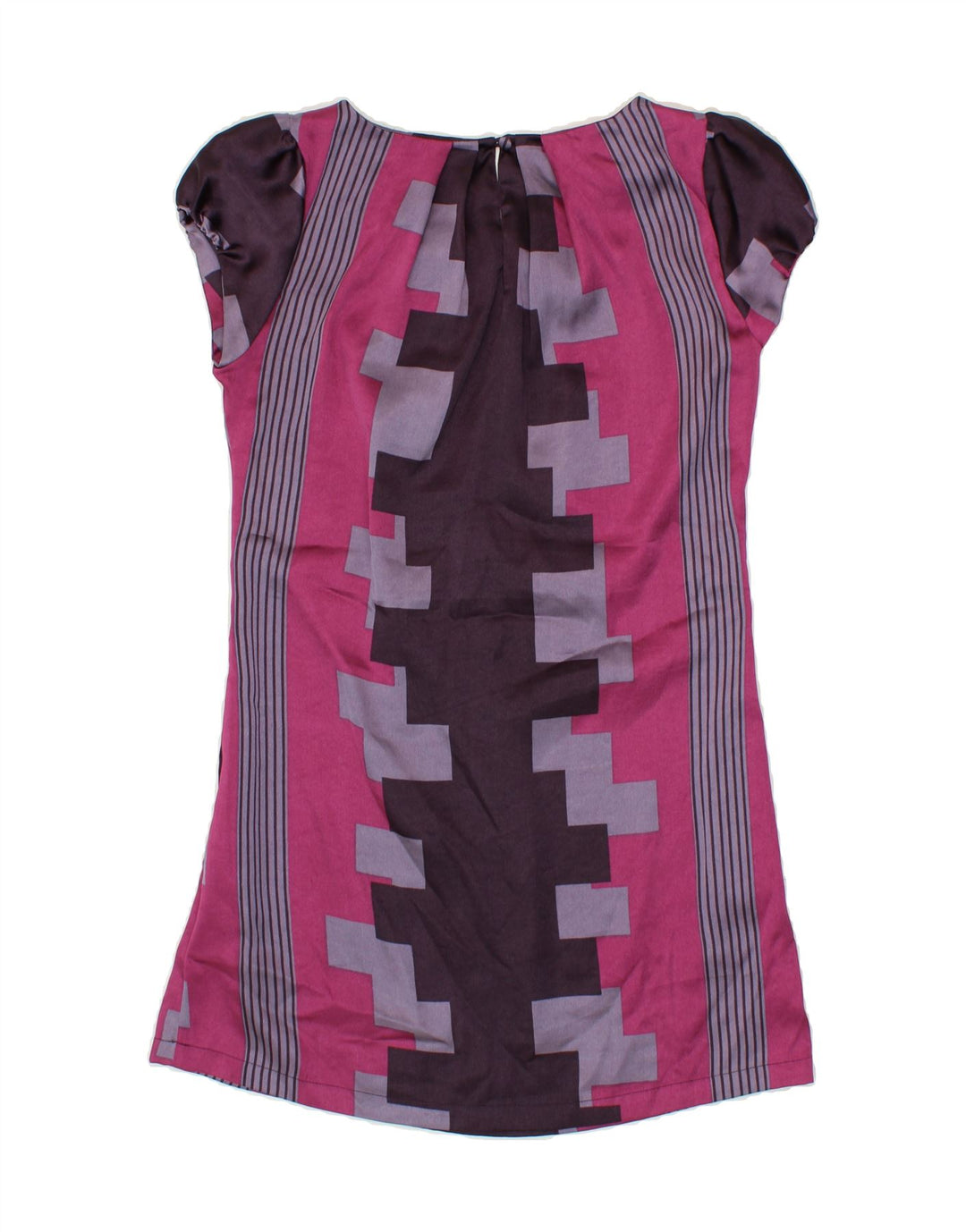 NEXT Womens Tunic Dress UK 10 Small Pink Geometric Polyester Vintage Next and Second-Hand Next from Messina Hembry 