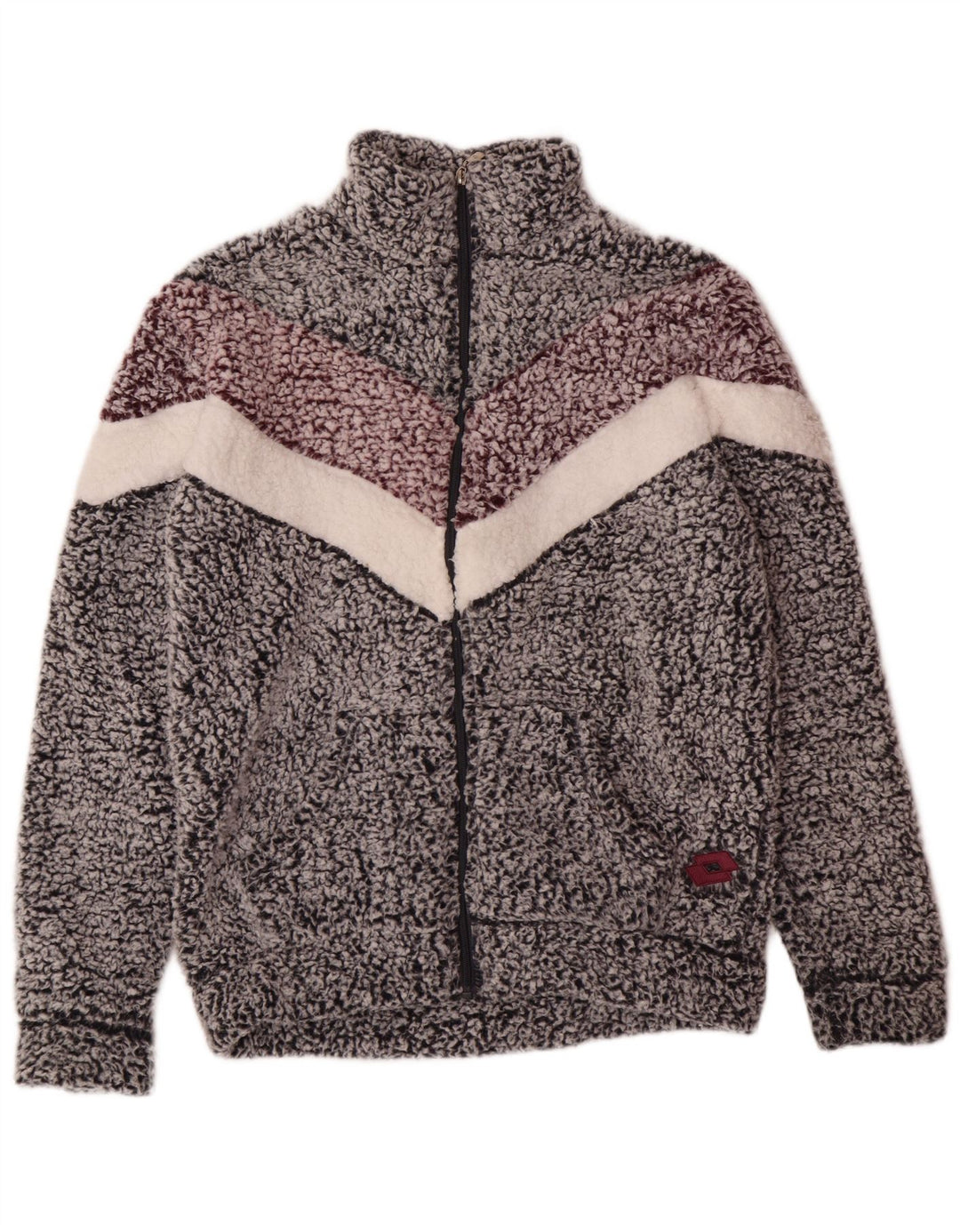 Lotto Womens Fleece Jacket UK 18 XL Grey Colourblock Polyester