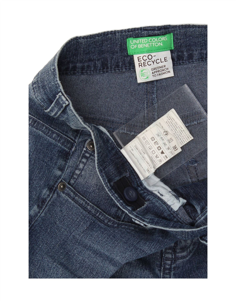 BENETTON Girls Slim Jeans 13-14 Years 3XL W28 L30  Blue Cotton Vintage Benetton and Second-Hand Benetton from Messina Hembry 