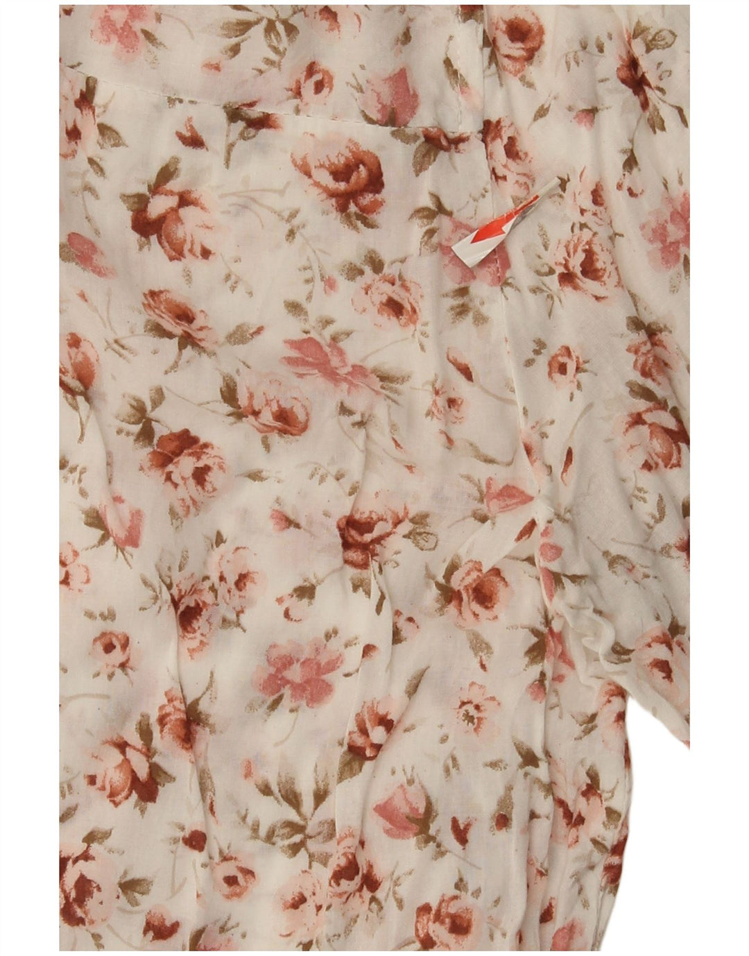 Zara Womens 3/4 Sleeve Blouse Top UK 14 Medium White Floral