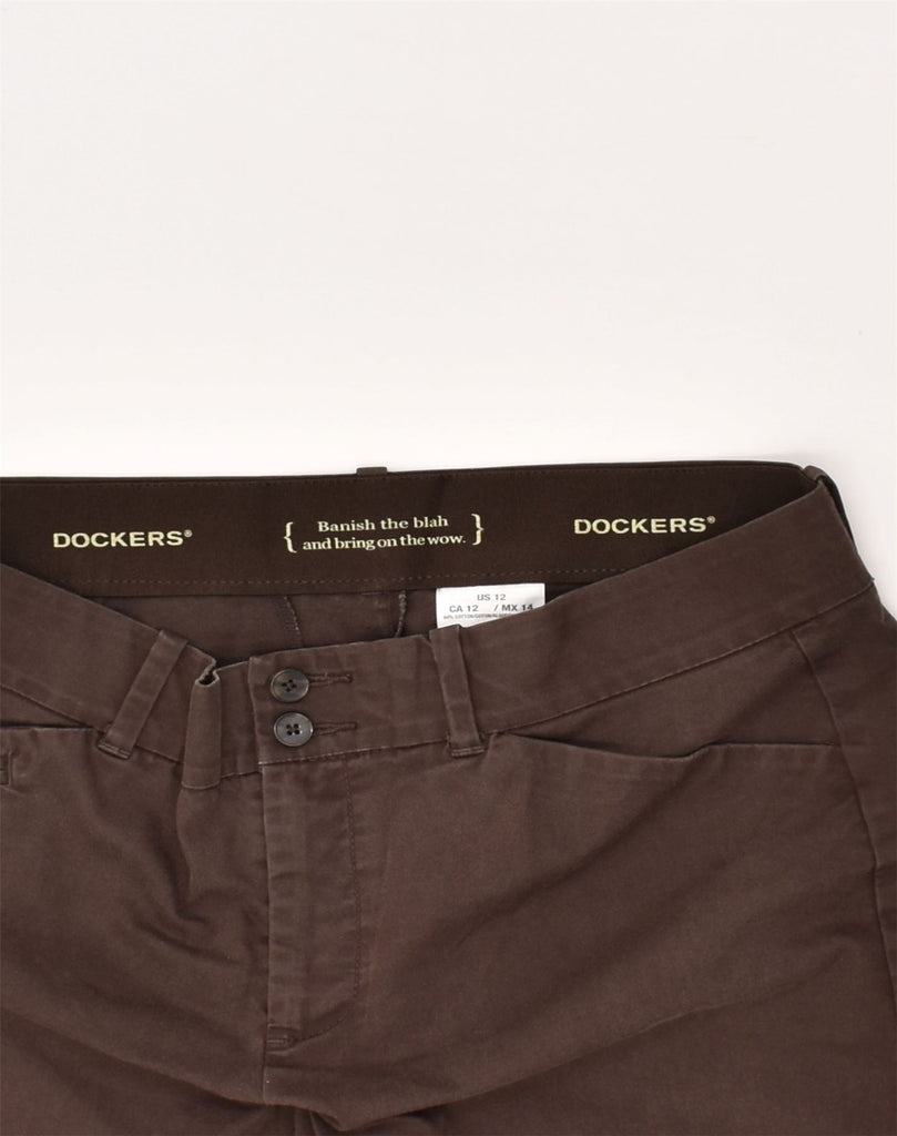 DOCKERS Womens Chino Shorts US 12 Large W34 Brown Cotton | Vintage Dockers | Thrift | Second-Hand Dockers | Used Clothing | Messina Hembry 