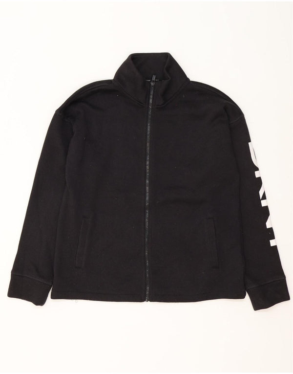 Dkny Mens Graphic Tracksuit Top Jacket Medium Black Polyester