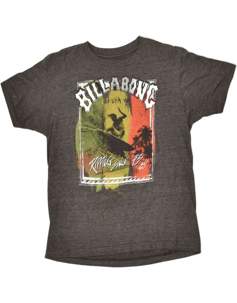 BILLABONG Boys Graphic T-Shirt Top 7-8 Years Small Grey Cotton | Vintage Billabong | Thrift | Second-Hand Billabong | Used Clothing | Messina Hembry 