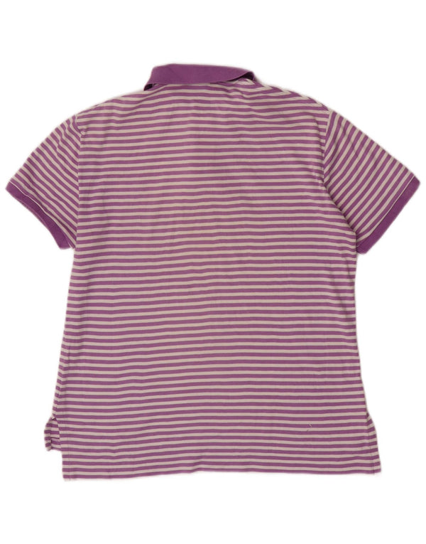 Polo Ralph Lauren Mens Custom Fit Shirt Large Purple Striped Cotton