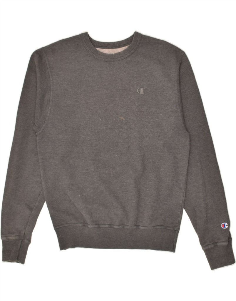 CHAMPION Mens Sweatshirt Jumper Small Grey Cotton | Vintage Champion | Thrift | Second-Hand Champion | Used Clothing | Messina Hembry 