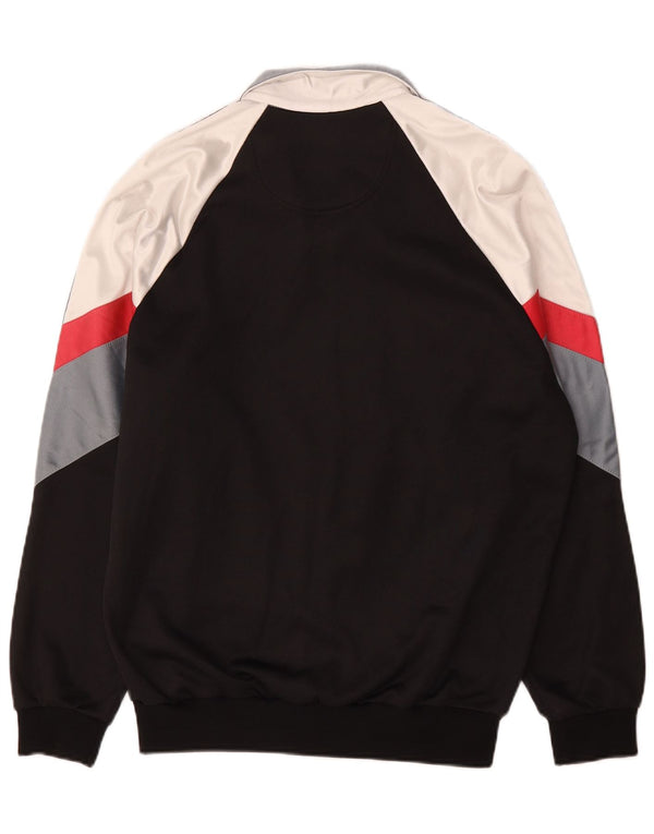 Asics Mens Graphic Tracksuit Top Jacket Large Black Colourblock Polyester