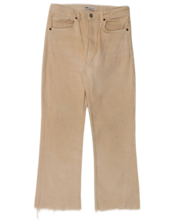 Zara Womens Bootcut Casual Trousers EU 40 Medium W30 L26 Beige