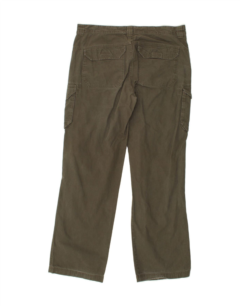 DECATHLON Mens Straight Cargo Trousers W36 L32 Khaki Cotton Vintage Decathlon and Second-Hand Decathlon from Messina Hembry 