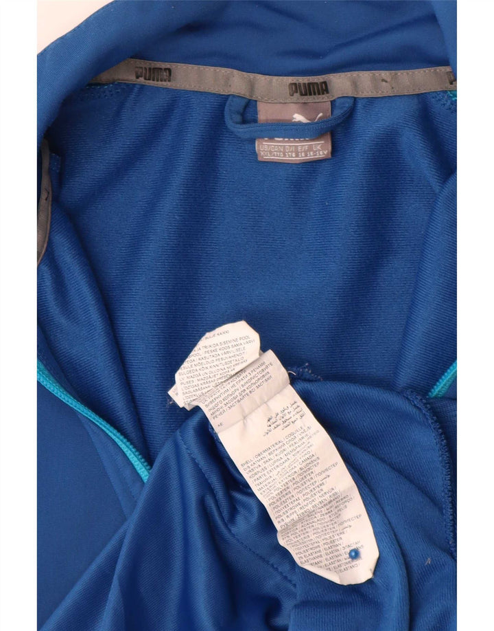 Puma Boys Tracksuit Top Jacket 15-16 Years Blue Colourblock Polyester