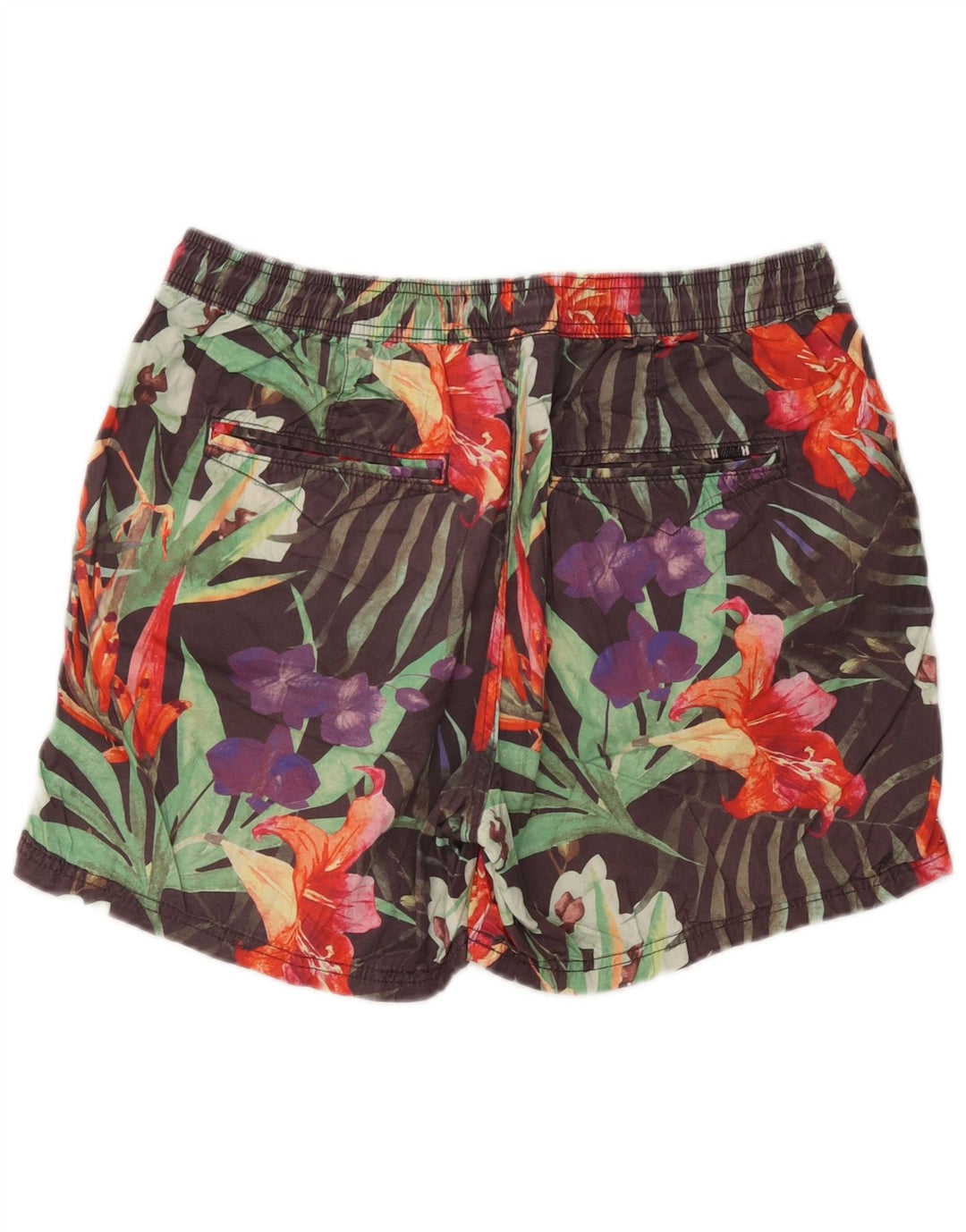 Jack & Jones Mens Swimming Shorts Large  Grey Floral Cotton