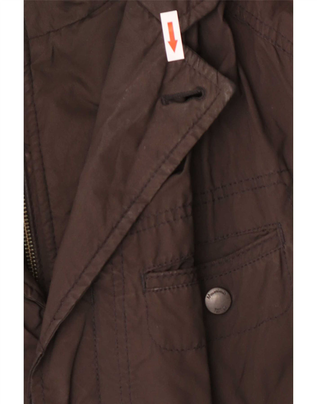 Massimo Dutti Mens Padded Jacket Large Brown Polyester