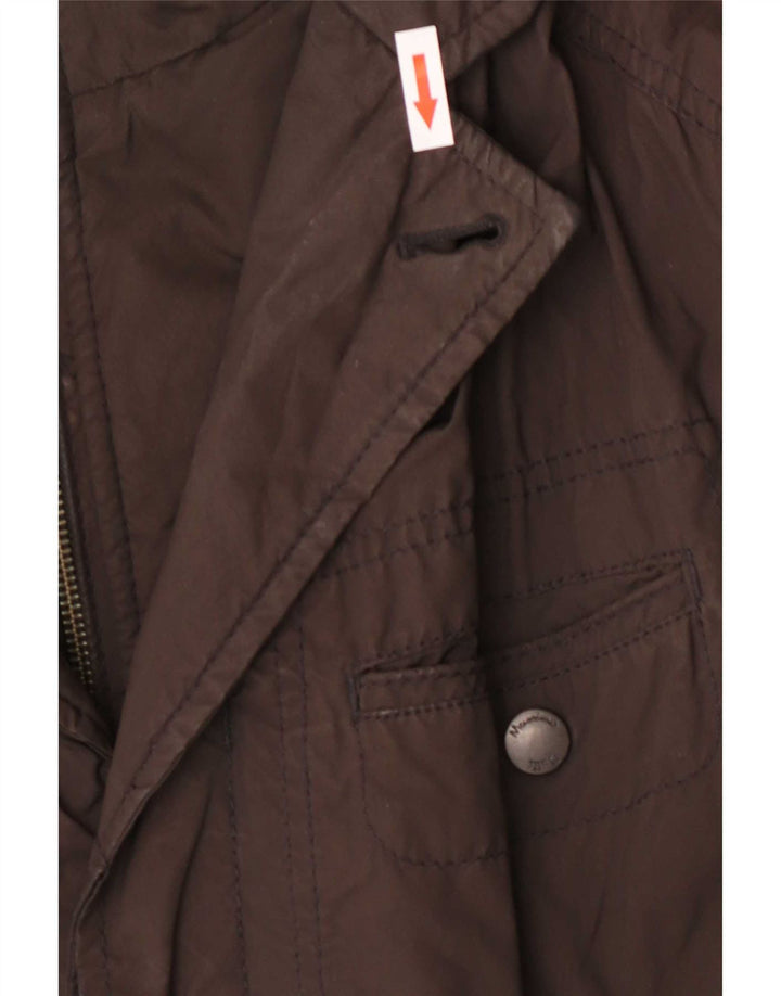 Massimo Dutti Mens Padded Jacket Large Brown Polyester