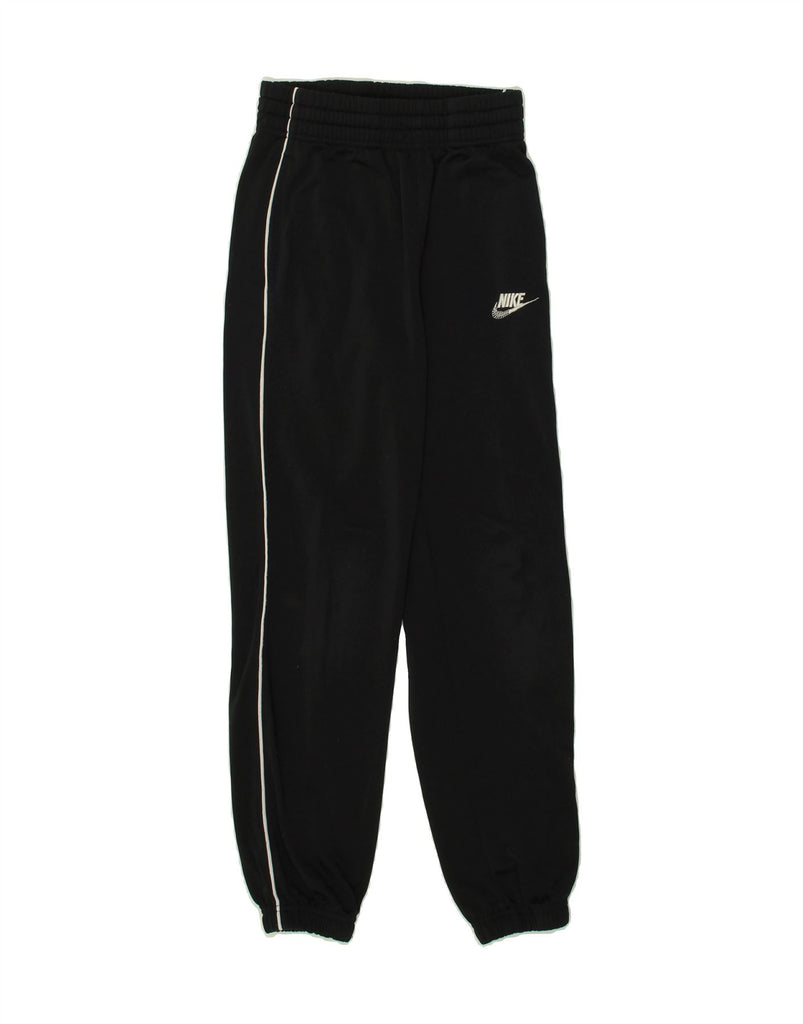 NIKE Boys Tracksuit Trousers Joggers 10-11 Years Medium Black Polyester | Vintage Nike | Thrift | Second-Hand Nike | Used Clothing | Messina Hembry 