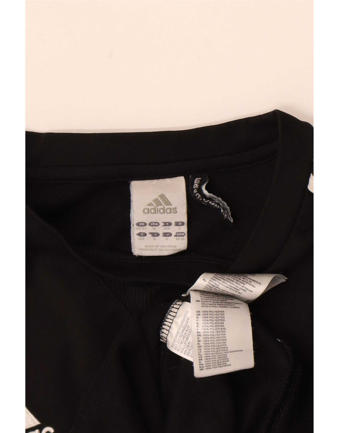 Adidas Mens Climalite Sweatshirt Jumper UK 40/42 Medium Black Polyester