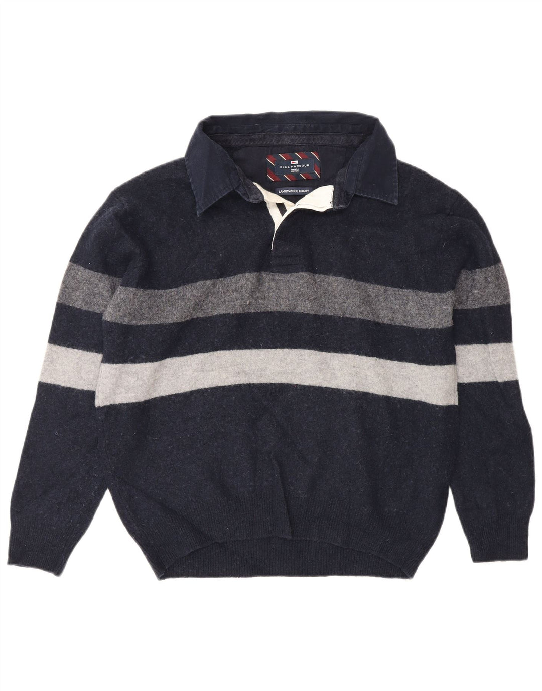 Marks & Spencer Mens Blue Harbour Polo Neck Jumper Sweater Large Navy
