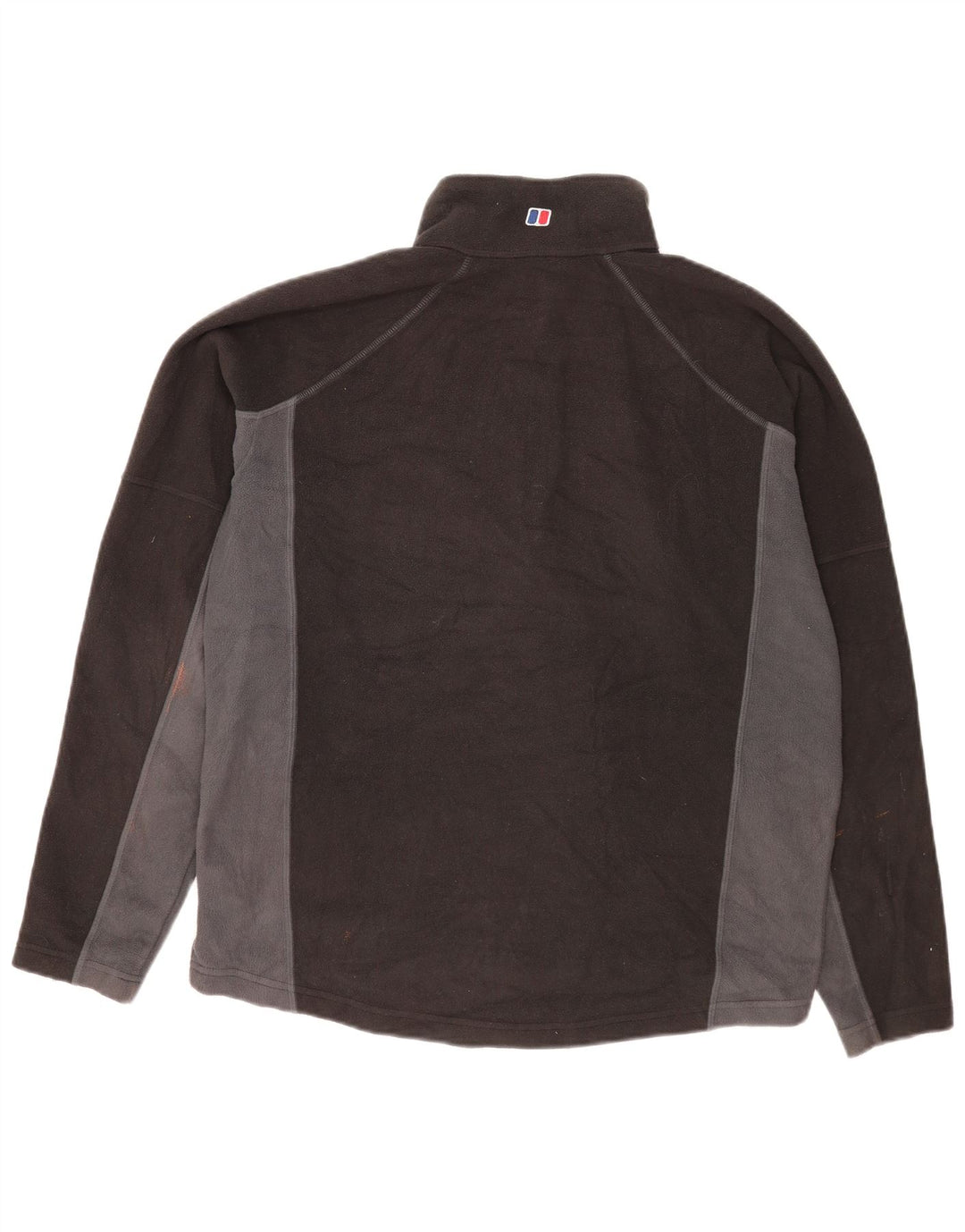 Berghaus Mens Zip Neck Fleece Jumper Large Black Colourblock Polyester