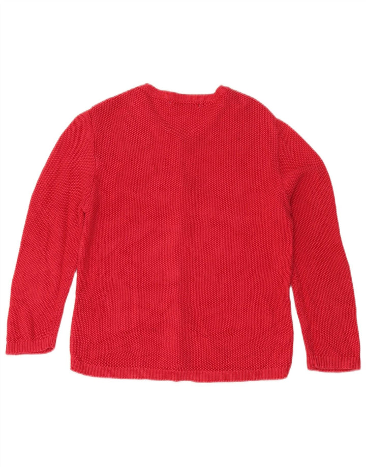 Zara Womens Cardigan Sweater UK 10 Small Red Viscose